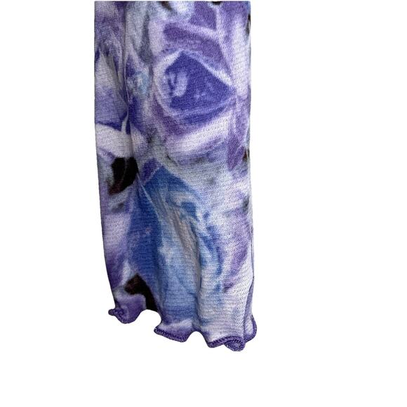 Vtg 90s Y2k Sheer Mesh Floral Top M Hippie Goth Boho Fairy Grunge Rave Phoebe - Picture 4 of 11